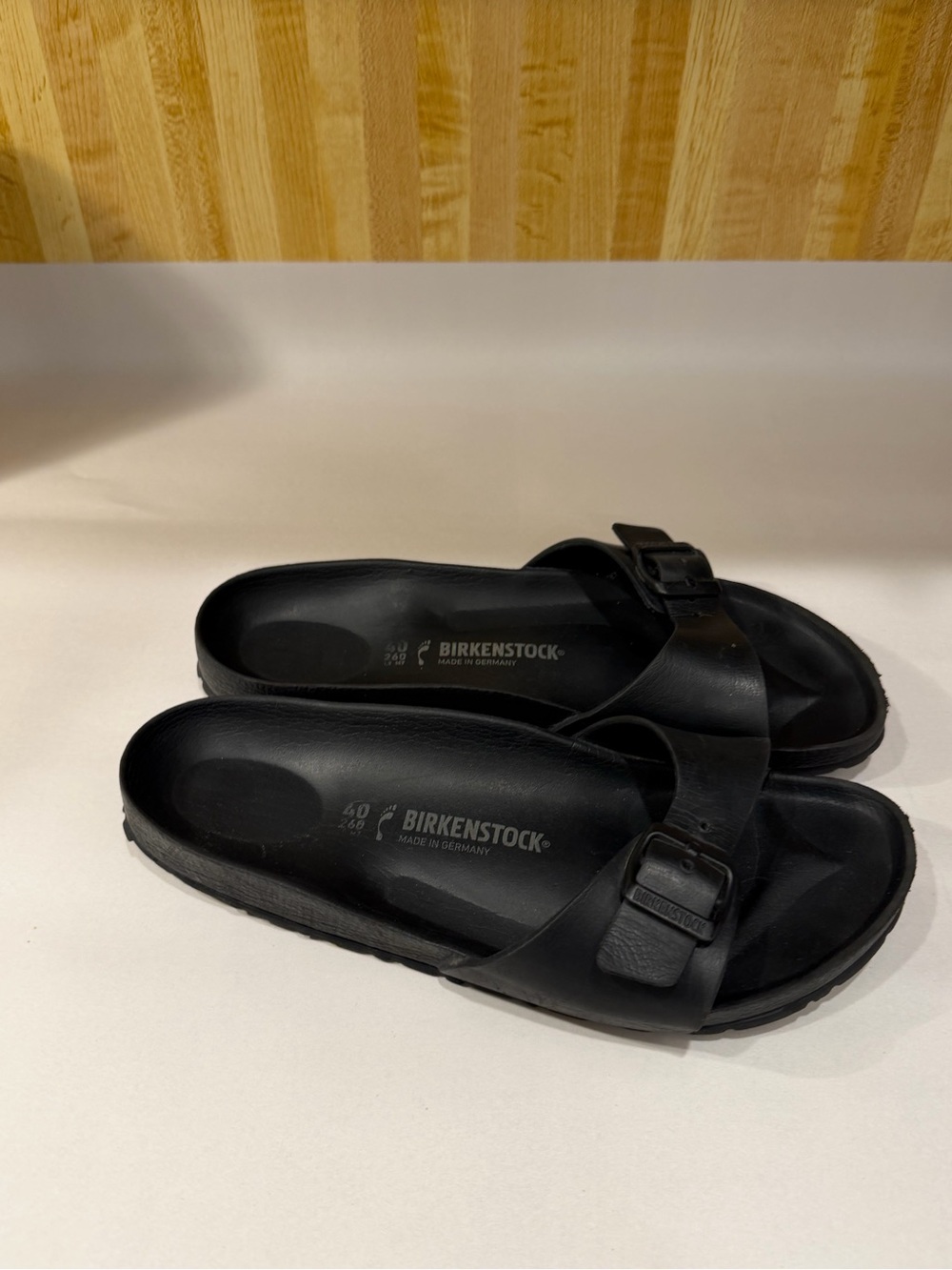 Birkenstock Mens Black Madrid EVA Slide Sandals M7 W9